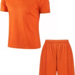 Voetbaltenue Kinderen Jongens - Trainingspak T-shirt en Korte Broek voor Training, 5-16 jaar