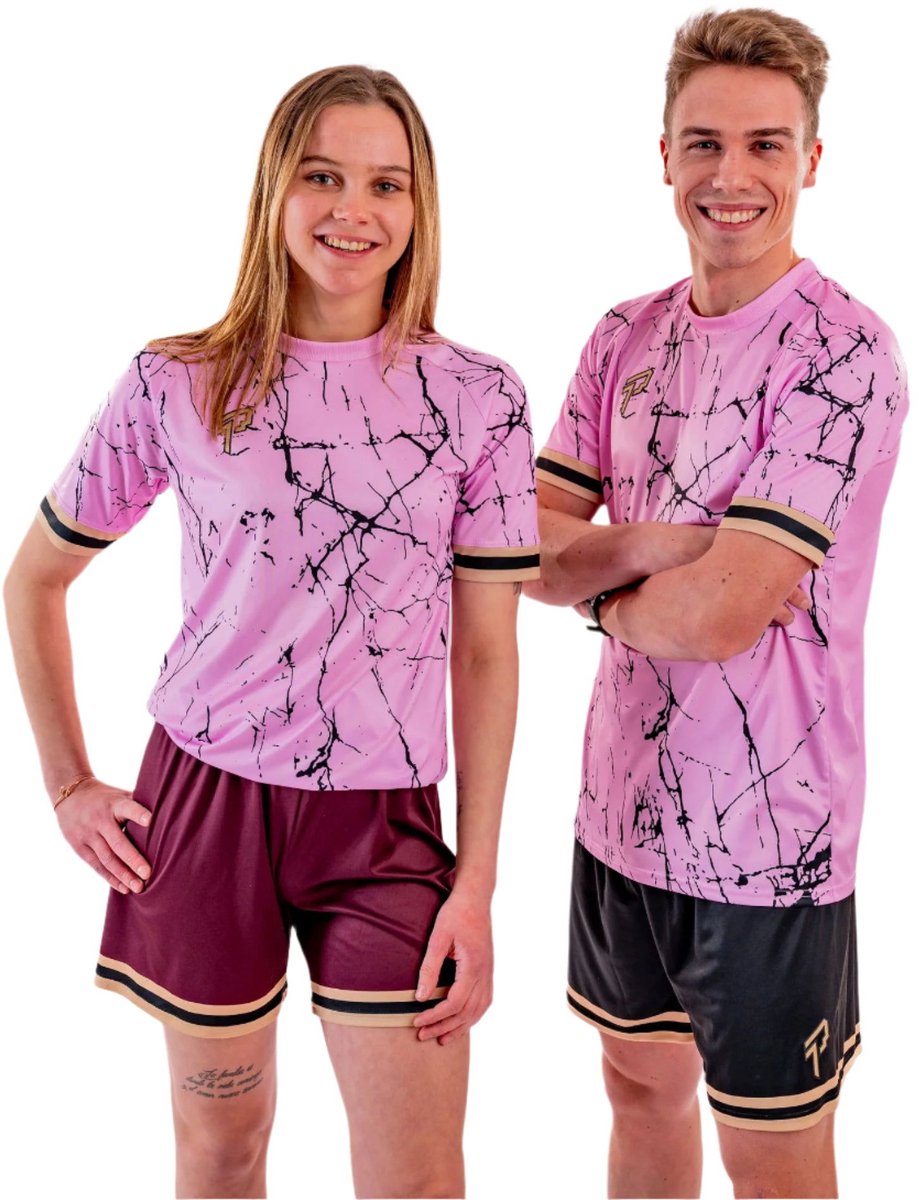 919x1200-23 Proma Sports - Performance Shirt - Marble Pink/Black - 2XS/XS - ESPORTS / FOOTBALL Tenue - Kinderen - Volwassenen - Unisex - Teamsports - Fitnessshirt - Voetbalshirt - Tennisshirt - Padelshirt - Gamingshirt - Virtual Sim Racing F1 GT - Afbeelding 1