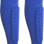 Shinguards voor Volwassenen - Shockproof en Ademend - Voetbalbeschermers voor Mannen en Vrouwen (1 Paar, Blauw)