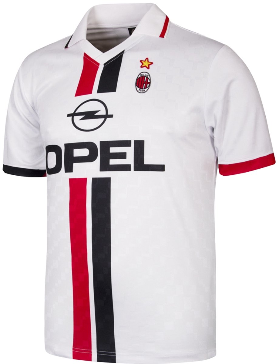 920x1200-17 COPA - AC Milan 1996 - Retro Voetbalshirt - Heren - Wit - S - Afbeelding 1
