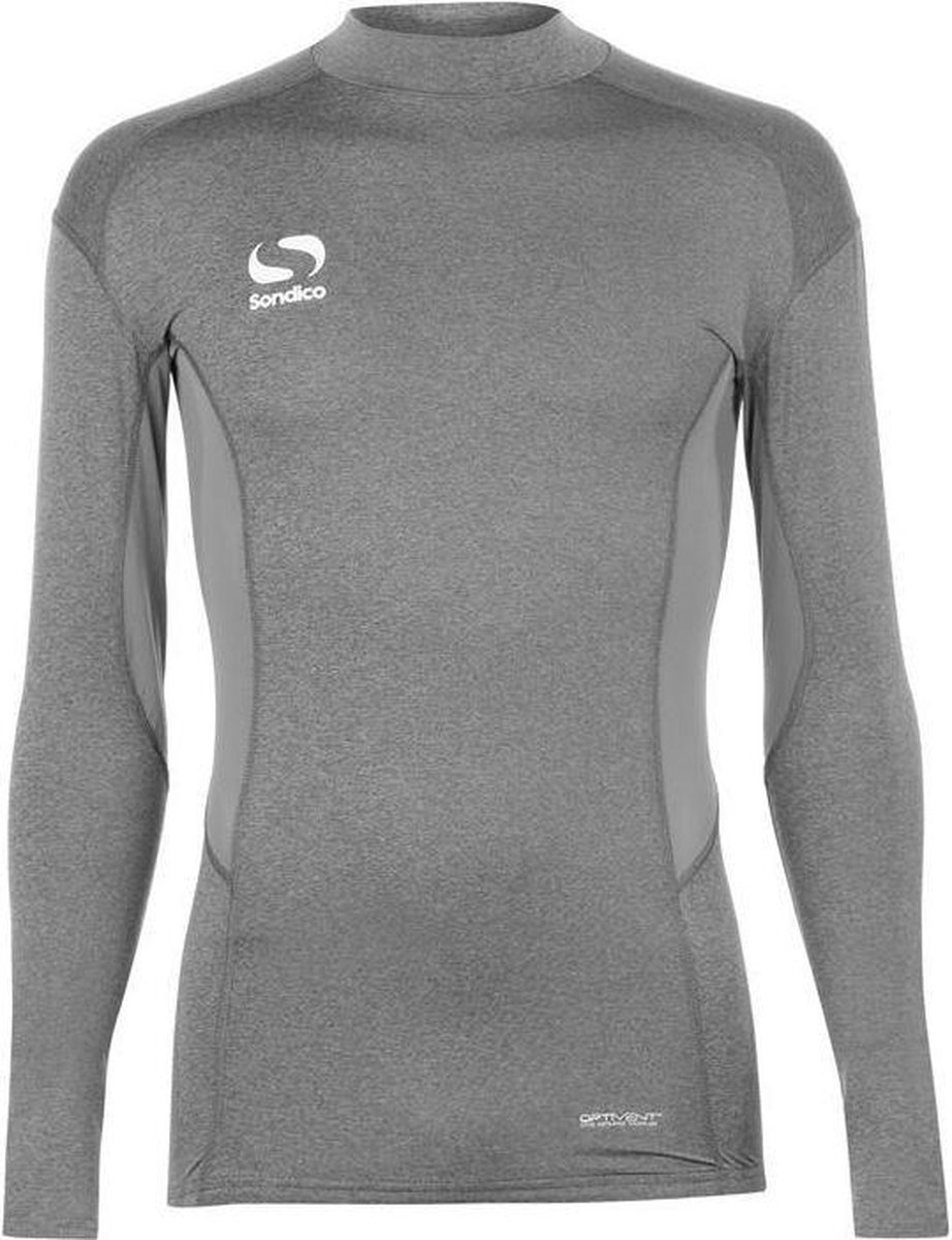 922x1200-20 Sondico ondershirt met opstaande kraag - Jongens - Grey Marl - 164 - Afbeelding 1
