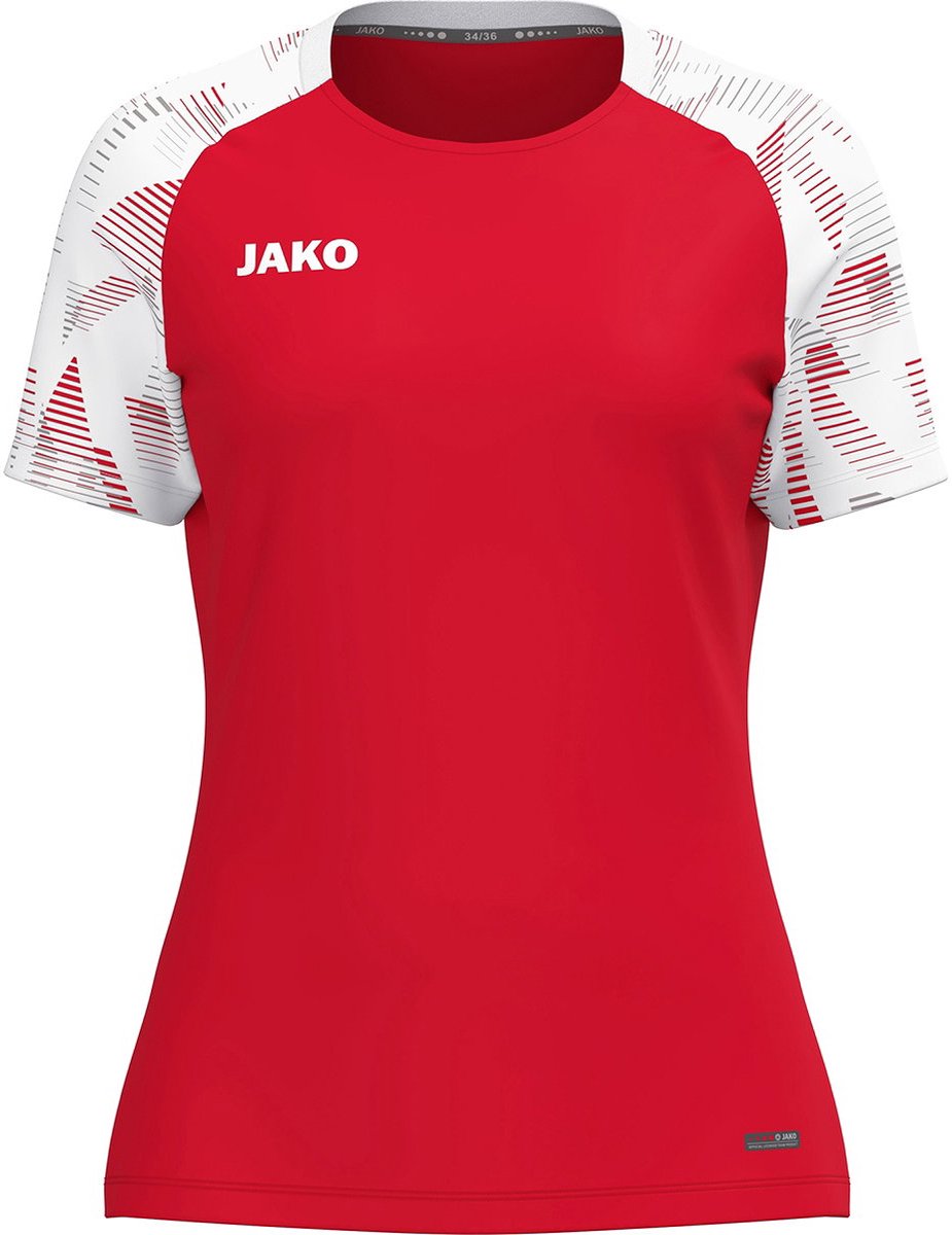 925x1200-50 Jako Sonic T-Shirt Dames - Rood / Wit | Maat: 46/48 - Afbeelding 1