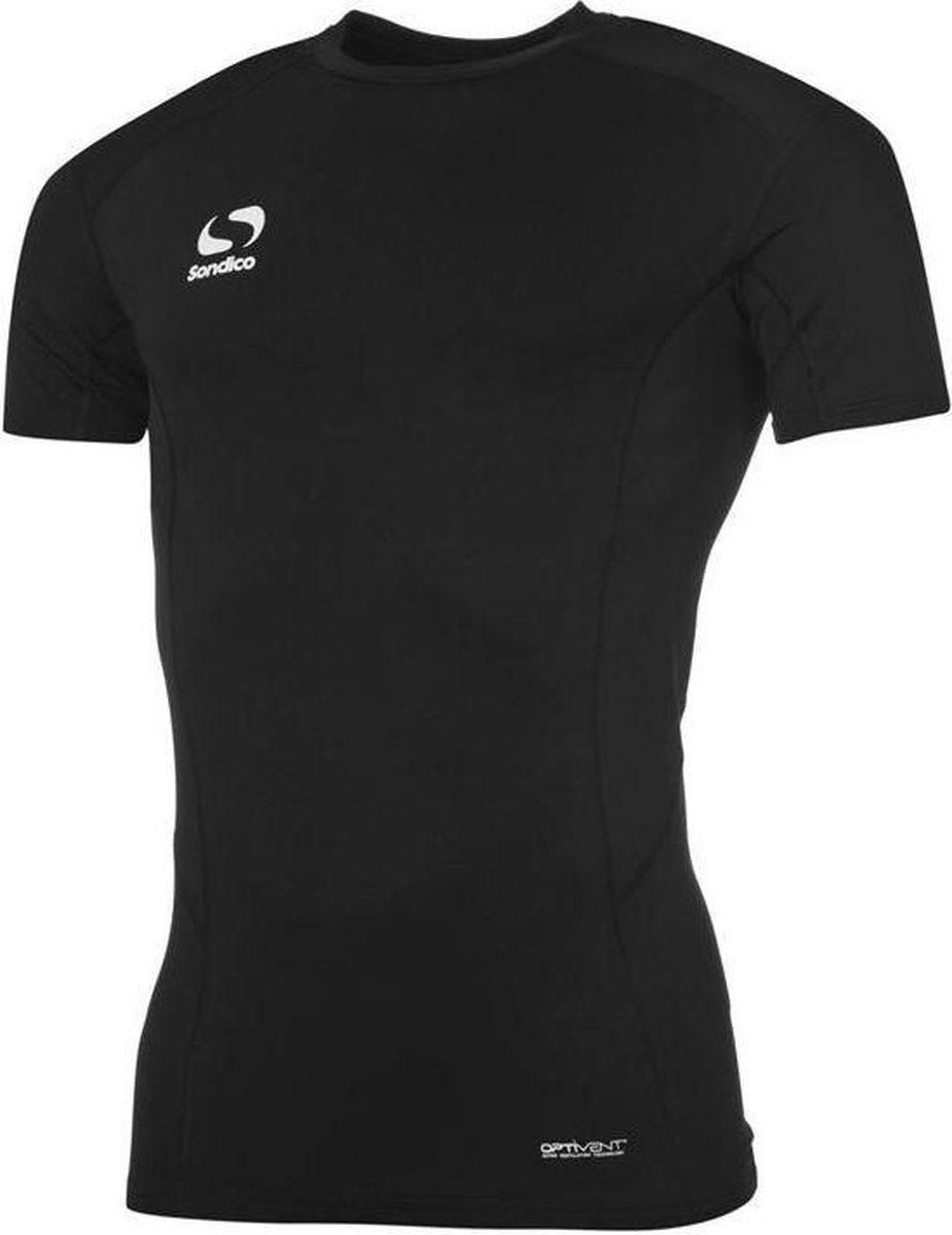 925x1200-55 Sondico ondershirt korte mouw - Heren - Black - XXL - Afbeelding 1