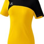 Erima Club 1900 2.0 T-Shirt Dames Geel-Zwart Maat 40