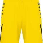 Jako Challenge Short Heren - Citroen / Zwart | Maat: M