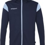 Uhlsport Squad 27 Jas Met Kap Heren - Marine / Hemelsblauw | Maat: M