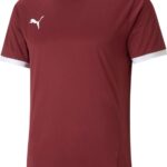 Puma Teamliga Shirt Korte Mouw Heren - Bordeaux / Wit | Maat: M