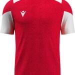 Macron Glory Golem Shirt Korte Mouw Heren - Rood / Wit | Maat: 5XL