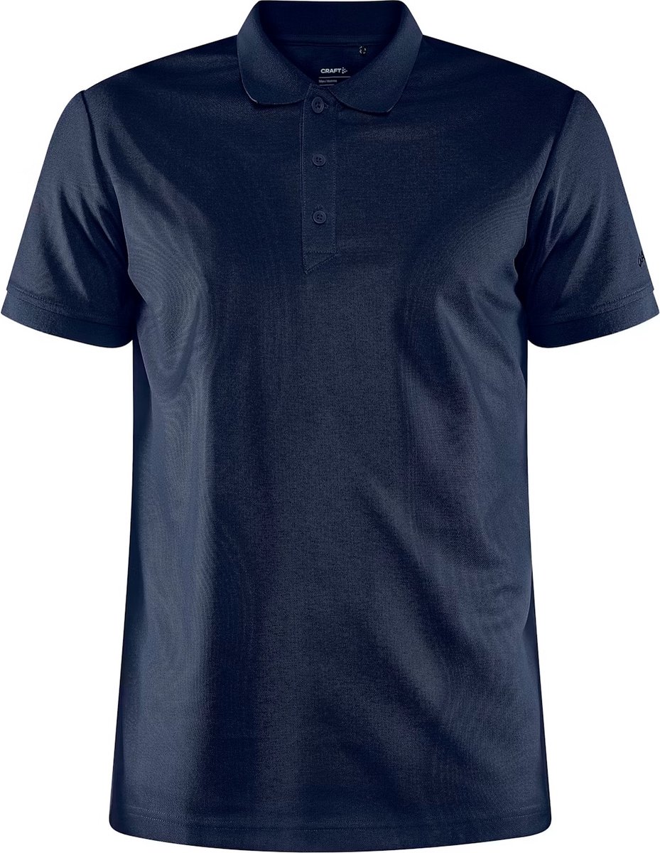 929x1200-53 Craft Unify Polo Heren - Marine Gemeleerd | Maat: XL - Afbeelding 1