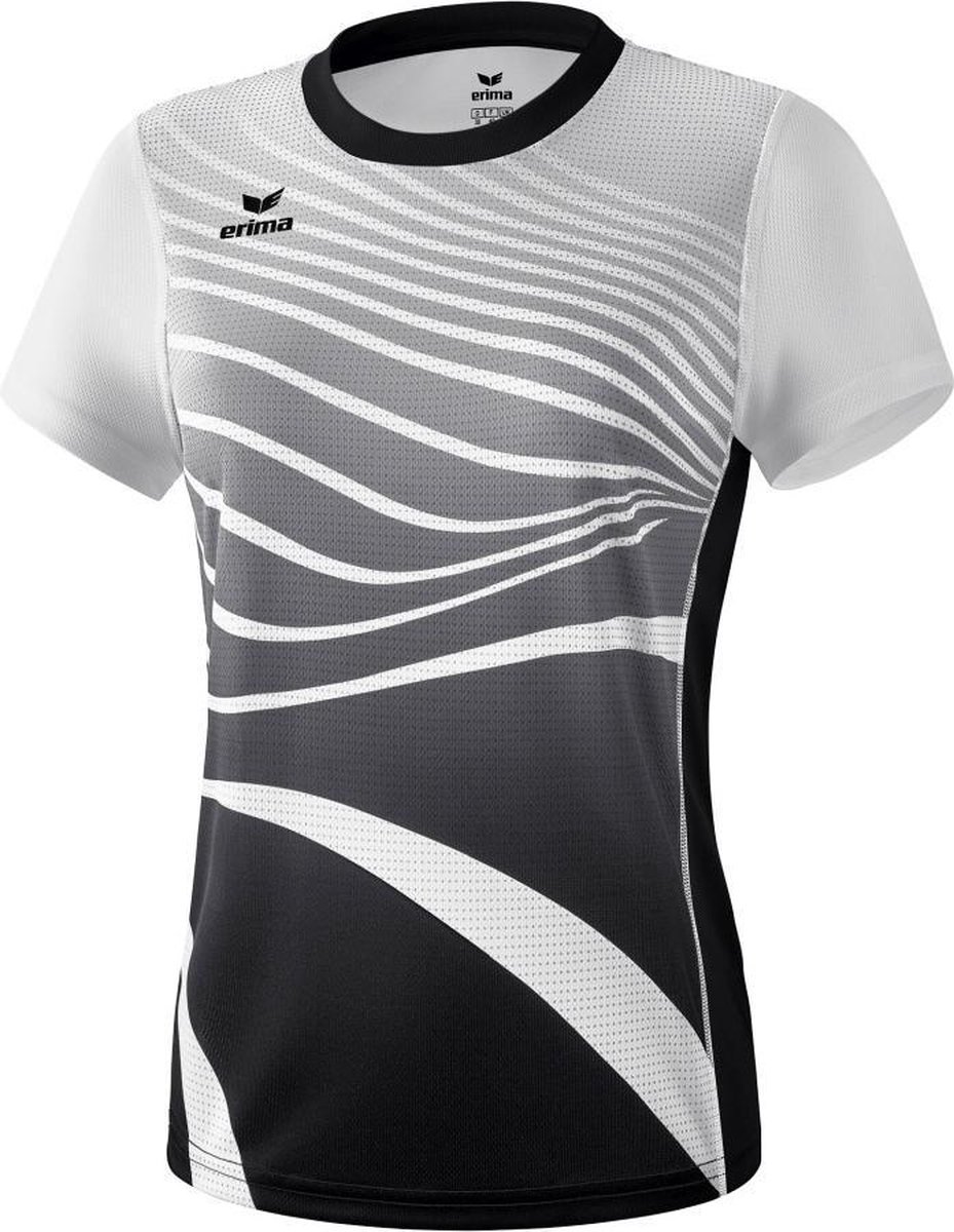929x1200-55 Erima Atletiek T-Shirt Dames - Zwart / Wit | Maat: 42 - Afbeelding 1