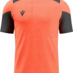 Macron Glory Golem Shirt Korte Mouw Heren - Coral Fluor / Antraciet | Maat: S
