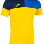 Joma Crew V T-shirt Met Korte Mouwen Geel 5-6 Years Jongens,Meisjes