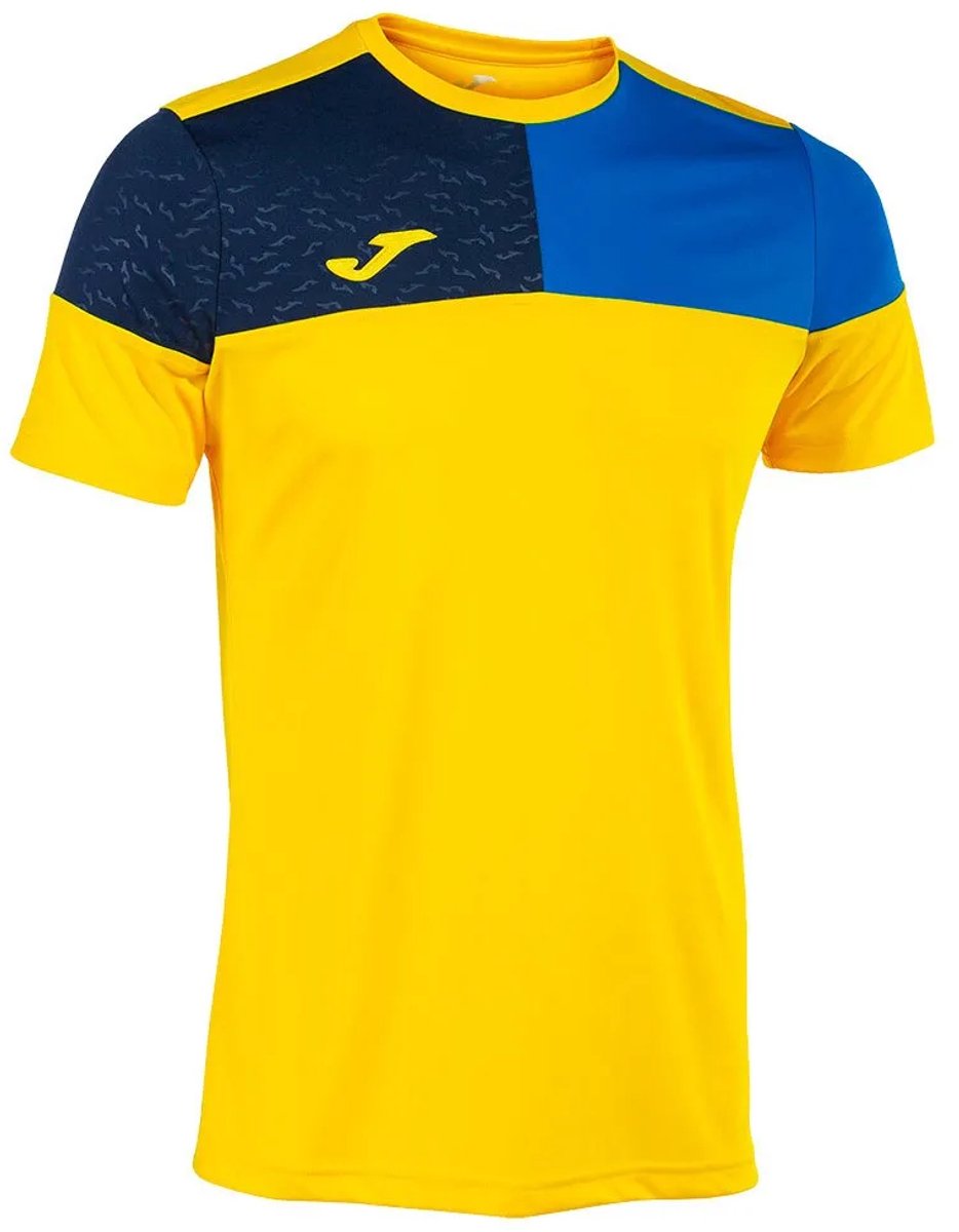 934x1200-19 Joma Crew V T-shirt Met Korte Mouwen Geel 5-6 Years Jongens,Meisjes - Afbeelding 1