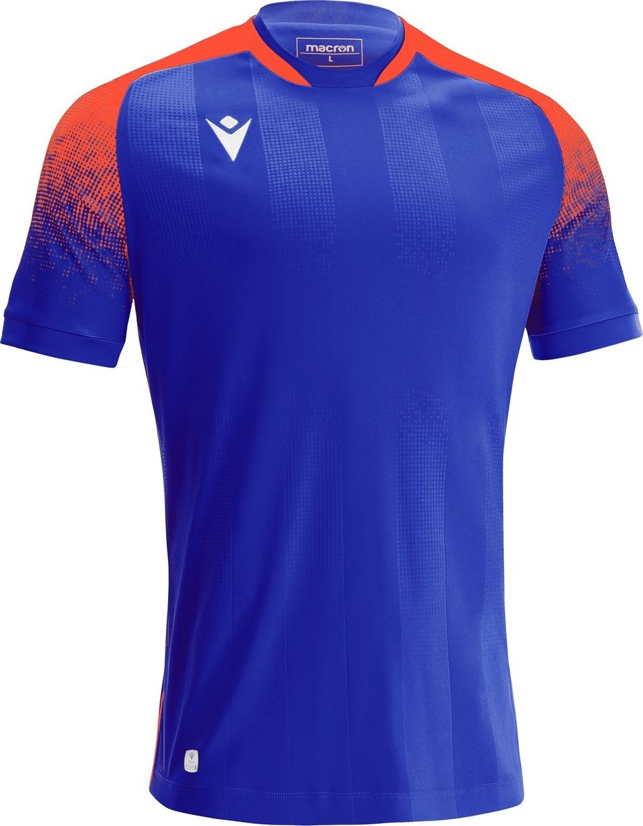 934x1200-2 Macron Alioth Shirt Korte Mouw Kinderen - Electric Blue / Oranje | Maat: 11-12 Y - Afbeelding 1