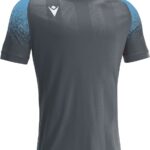 Macron Alioth Shirt Korte Mouw Kinderen - Antraciet / Columbia | Maat: 9-10 Y