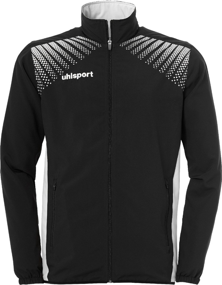 936x1200-11 Uhlsport Goal Präsentationsjacke 1005161 Schwarz/Weiß-S - Afbeelding 1