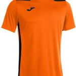 Joma Championship VI Shirt Korte Mouw Kinderen - Fluo Oranje / Zwart | Maat: 104-116