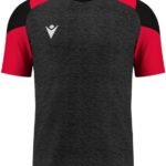 Macron Glory Golem Shirt Korte Mouw Heren - Zwart / Rood | Maat: 5XL