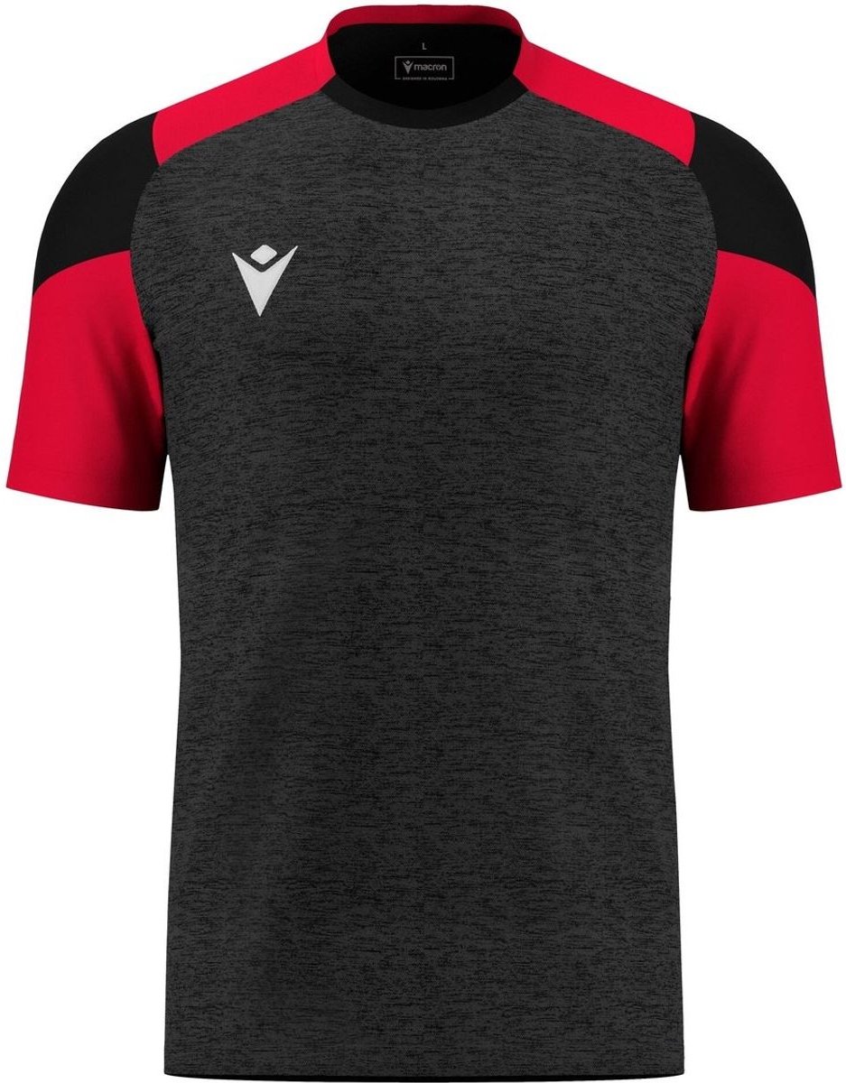 937x1200-16 Macron Glory Golem Shirt Korte Mouw Heren - Zwart / Rood | Maat: 5XL - Afbeelding 1
