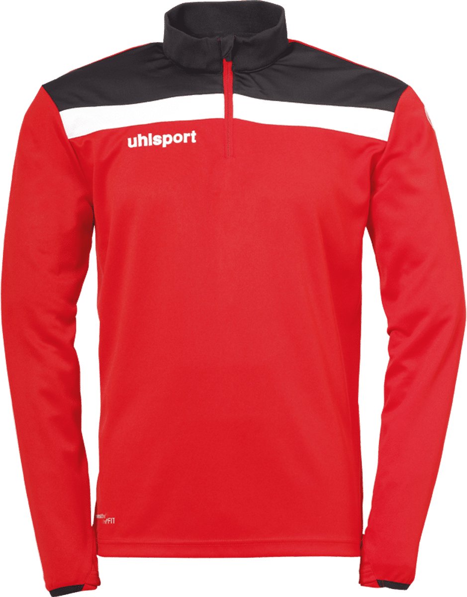 939x1200-33 Uhlsport Offense 23 Ziptop Heren - Rood / Zwart / Wit | Maat: M - Afbeelding 1