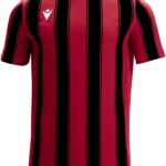 Macron Sceptrum Shirt Korte Mouw Heren - Rood / Zwart | Maat: 3XL