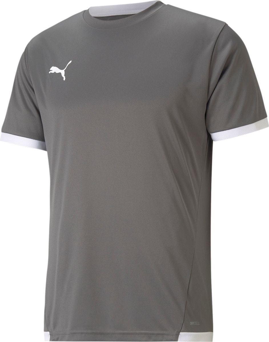 942x1200-21 Puma Teamliga Shirt Korte Mouw Heren - Grijs / Wit | Maat: S - Afbeelding 1