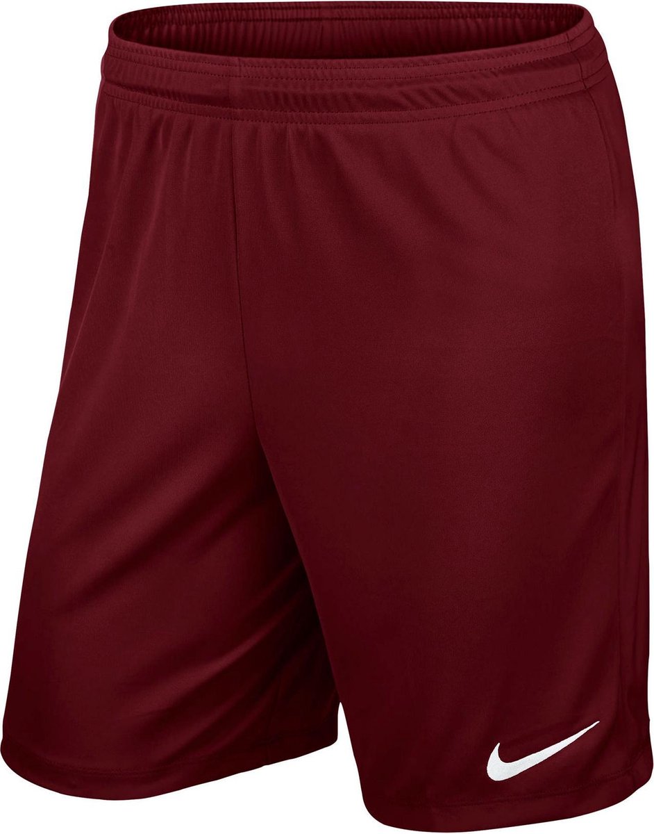 942x1200-25 Nike Park II Knit Short Junior Sportbroek - Maat 164 - Unisex - donker rood - Afbeelding 1