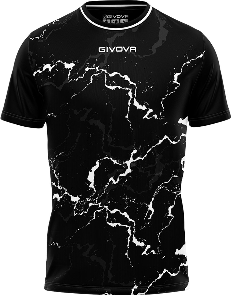 942x1200-61 Sportshirt Givova Grafite Blauw-wit Blauw - M - Afbeelding 1