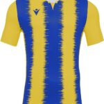 Macron Miram Shirt Korte Mouw Kinderen - Geel / Royal | Maat: 11-12 Y