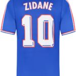 Frankrijk Voetbalshirt Zidane - WK 1998 - Voetbalshirts Kinderen - Jongens en Meisjes - Sportshirts - Volwassenen - Heren en Dames - Maat M
