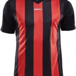 Craft Progress Stripe Shirt Korte Mouw Dames - Zwart / Rood | Maat: L