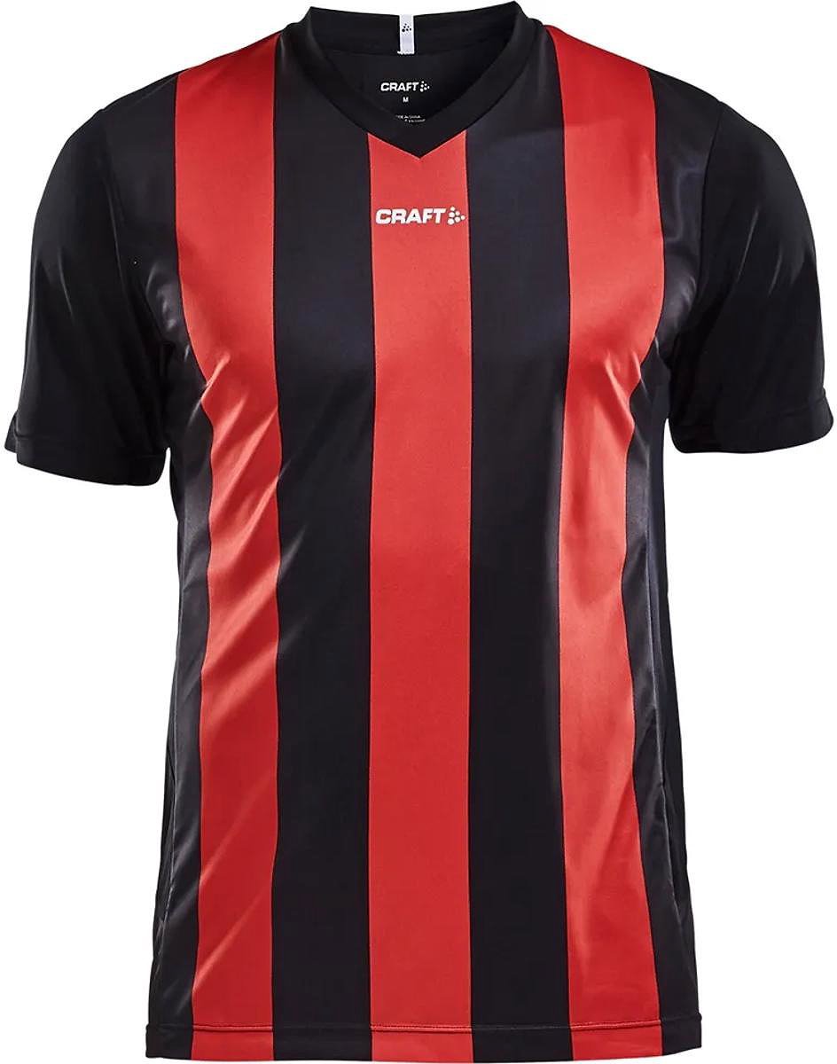 944x1200-90 Craft Progress Stripe Shirt Korte Mouw Dames - Zwart / Rood | Maat: L - Afbeelding 1