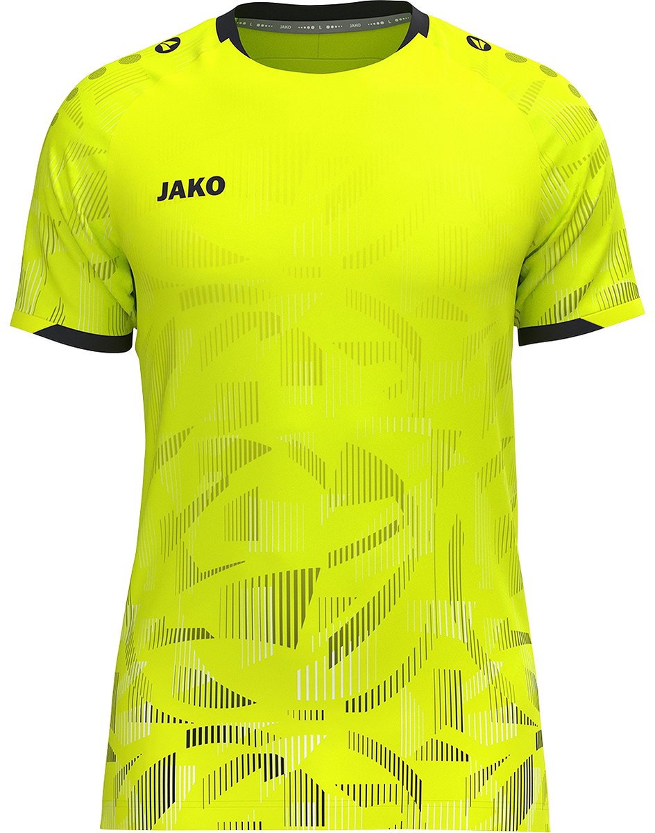 944x1200-99 Jako Sonic Shirt Korte Mouw Heren - Fluogeel / Zwart / Wit | Maat: M - Afbeelding 1