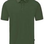 Jako Organic Polo Stretch Heren - Olijf | Maat: 3XL