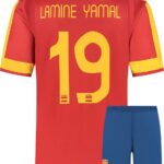 Lamine Yamal Spanje Voetbaltenue - Voetbal Tenue Kinderen - Shirt en Broekje - Jongens en Meisjes - Volwassenen - Heren en Dames - Maat S