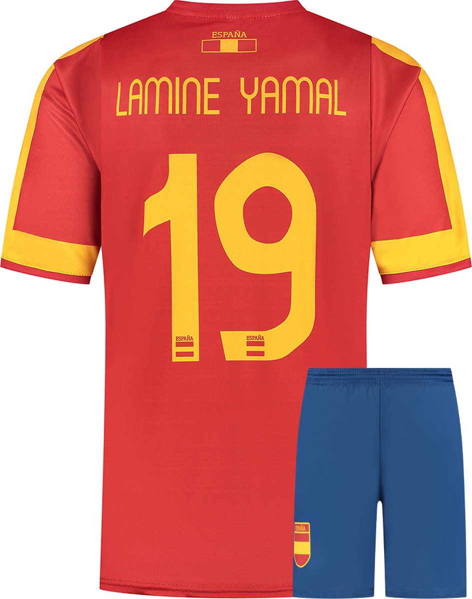 945x1200-82 Lamine Yamal Spanje Voetbaltenue - Voetbal Tenue Kinderen - Shirt en Broekje - Jongens en Meisjes - Volwassenen - Heren en Dames - Maat 164 - Afbeelding 1