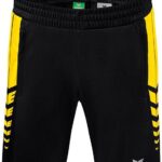 Erima Six Wings Worker Short Heren - Zwart / Geel | Maat: XXL