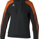 Erima Evo Star Sweatshirt Met Capuchon Dames - Zwart / Oranje | Maat: 44