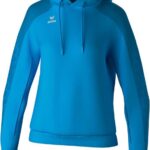 Erima Evo Star Sweatshirt Met Capuchon Dames - Lichtblauw / Mykonos | Maat: 38
