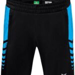 Erima Six Wings Worker Short Heren - Zwart / Curaçao | Maat: M