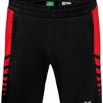 Erima Six Wings Worker Short Heren - Zwart / Rood | Maat: 3XL