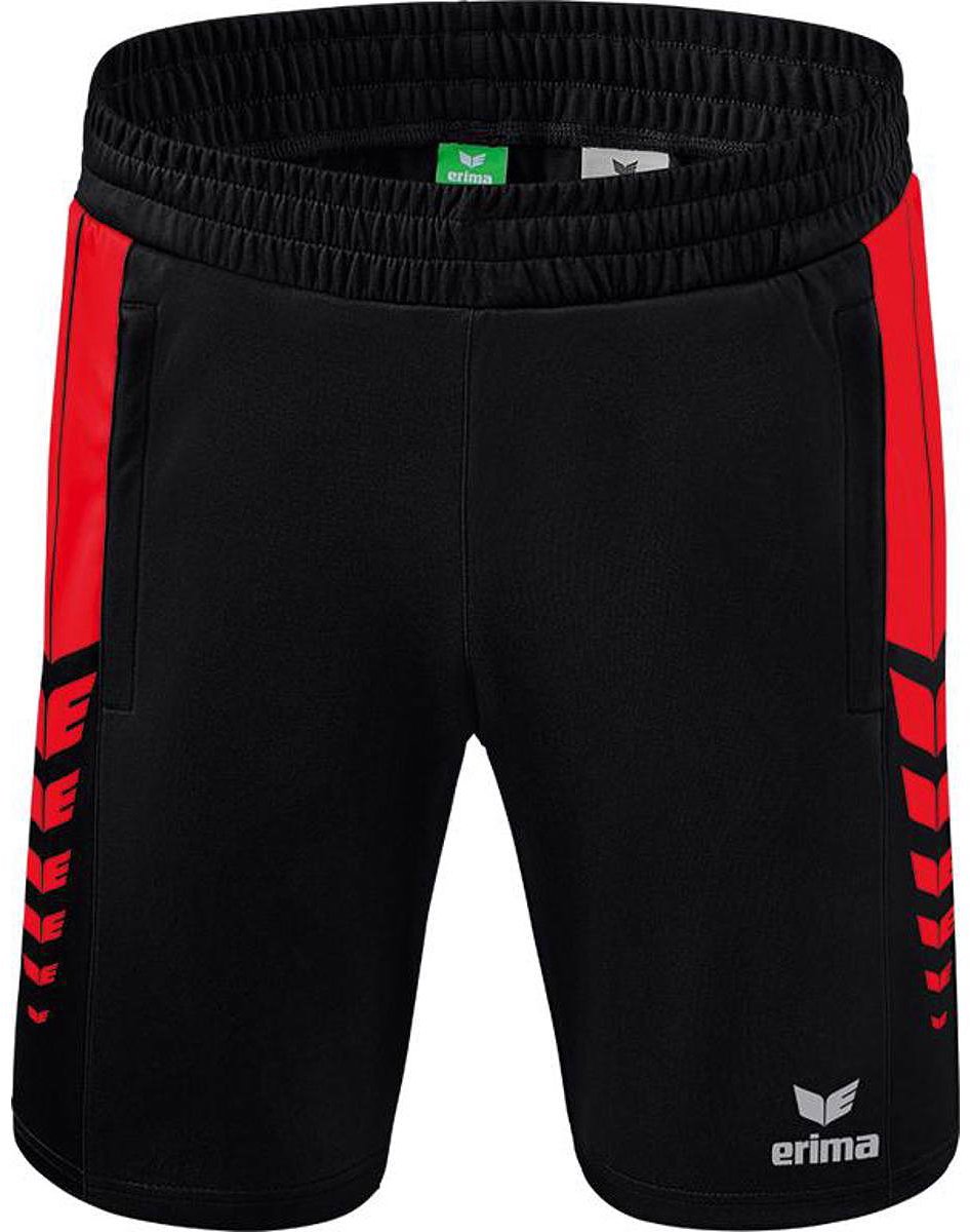 946x1200-223 Erima Six Wings Worker Short Heren - Zwart / Rood | Maat: 3XL - Afbeelding 1
