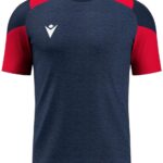 Macron Glory Golem Shirt Korte Mouw Heren - Marine / Rood | Maat: 3XL