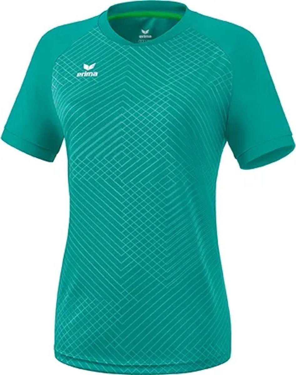 946x1200-275 Erima Madrid Shirt Korte Mouw Dames - Columbia | Maat: 42 - Afbeelding 1