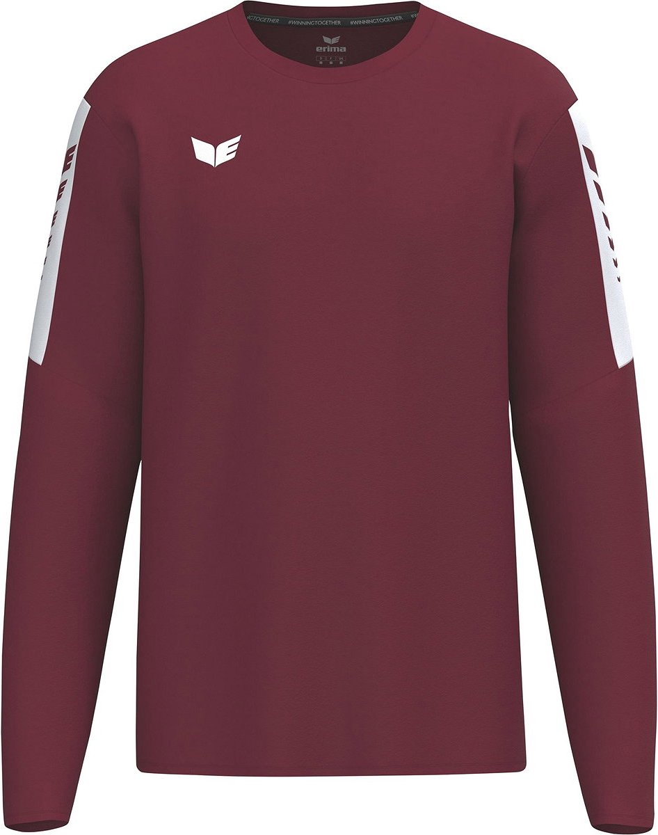 946x1200-28 Erima Intro Sweatshirt Kinderen - Bordeaux | Maat: 152 - Afbeelding 1