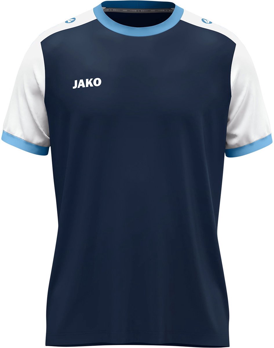 946x1200-282 Jako Dynamic Shirt Korte Mouw Kinderen - Marine / Wit / Hemelsblauw | Maat: 140 - Afbeelding 1