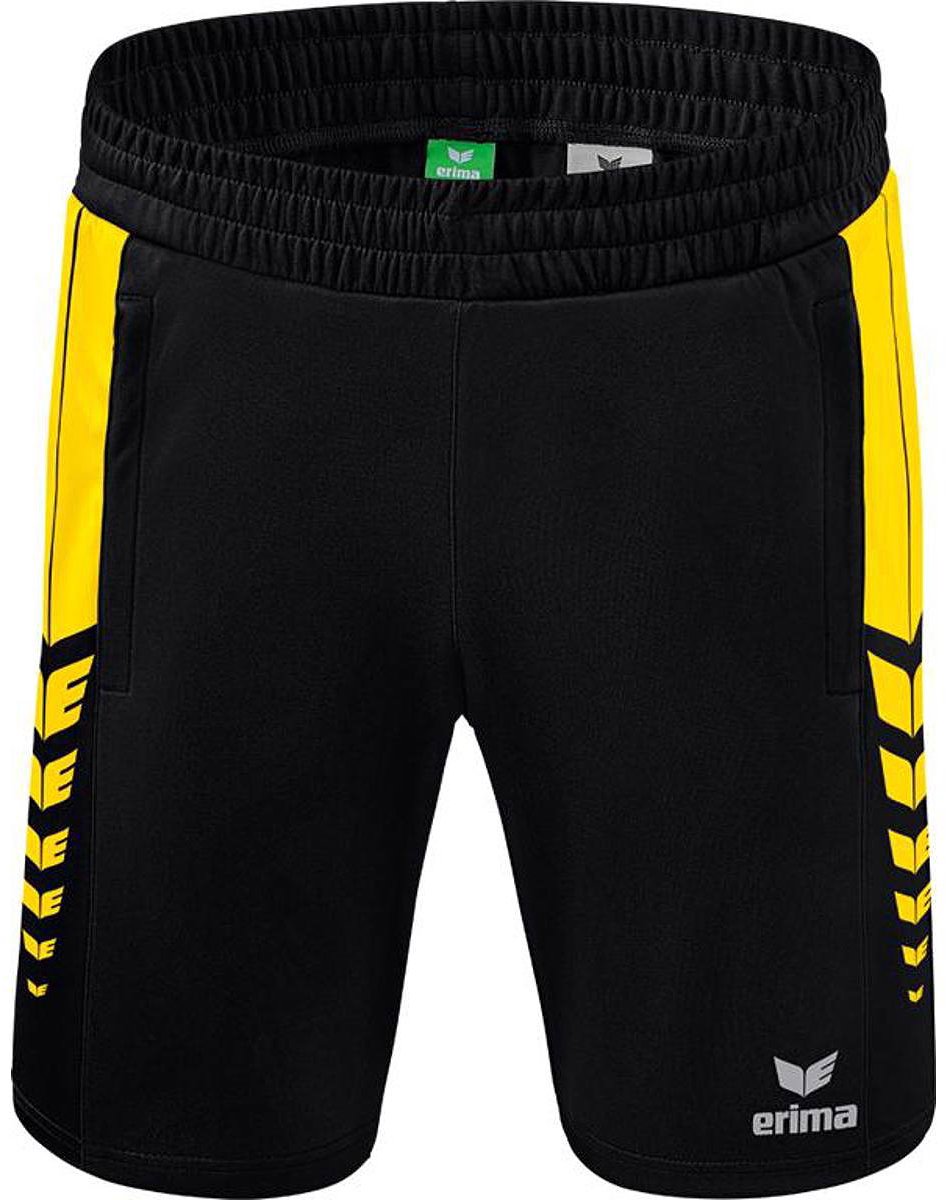 946x1200-303 Erima Six Wings Worker Short Heren - Zwart / Geel | Maat: L - Afbeelding 1