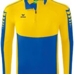 Erima Six Wings Trainingstop Kinderen - New Royal / Geel | Maat: 164