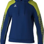Erima Evo Star Sweatshirt Met Capuchon Dames - Marine / Geel | Maat: 36