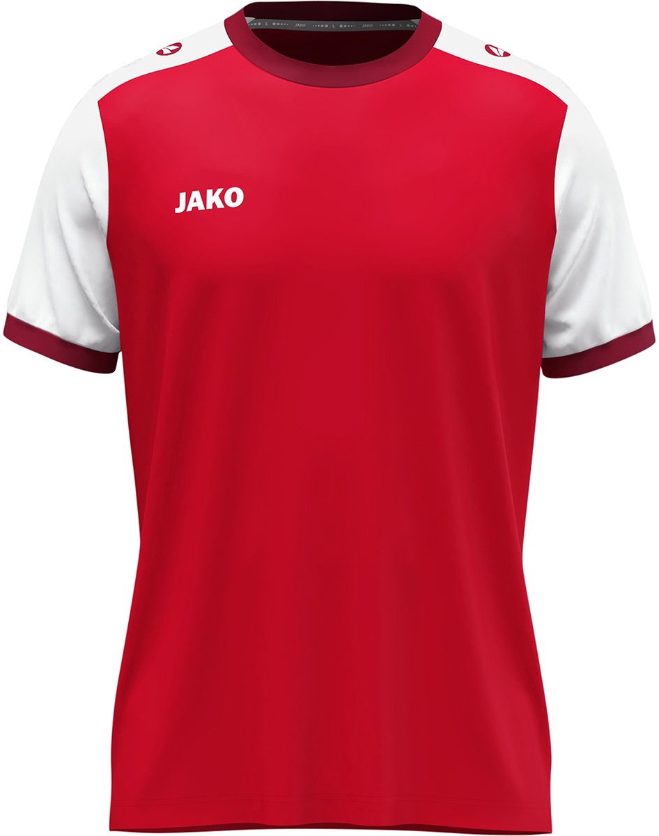 946x1200-85 Jako Dynamic Shirt Korte Mouw Kinderen - Rood / Wit / Donkerrood | Maat: 140 - Afbeelding 1